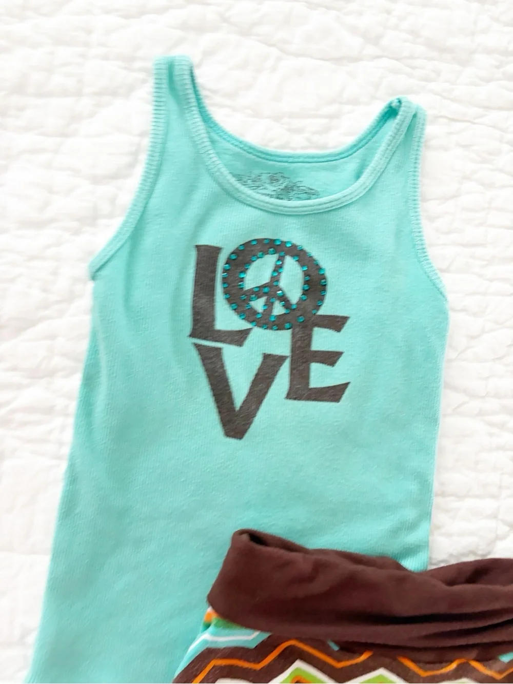 Size 6 • girls flowers by Zoe boho / 70s peace love matching set